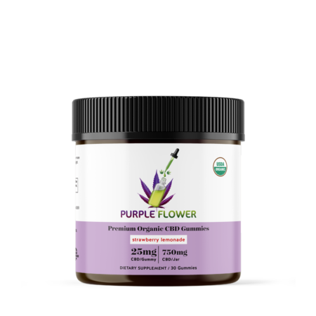 Premium 25mg CBD Gummies Strawberry Lemonade USDA Organic (THC-Free)